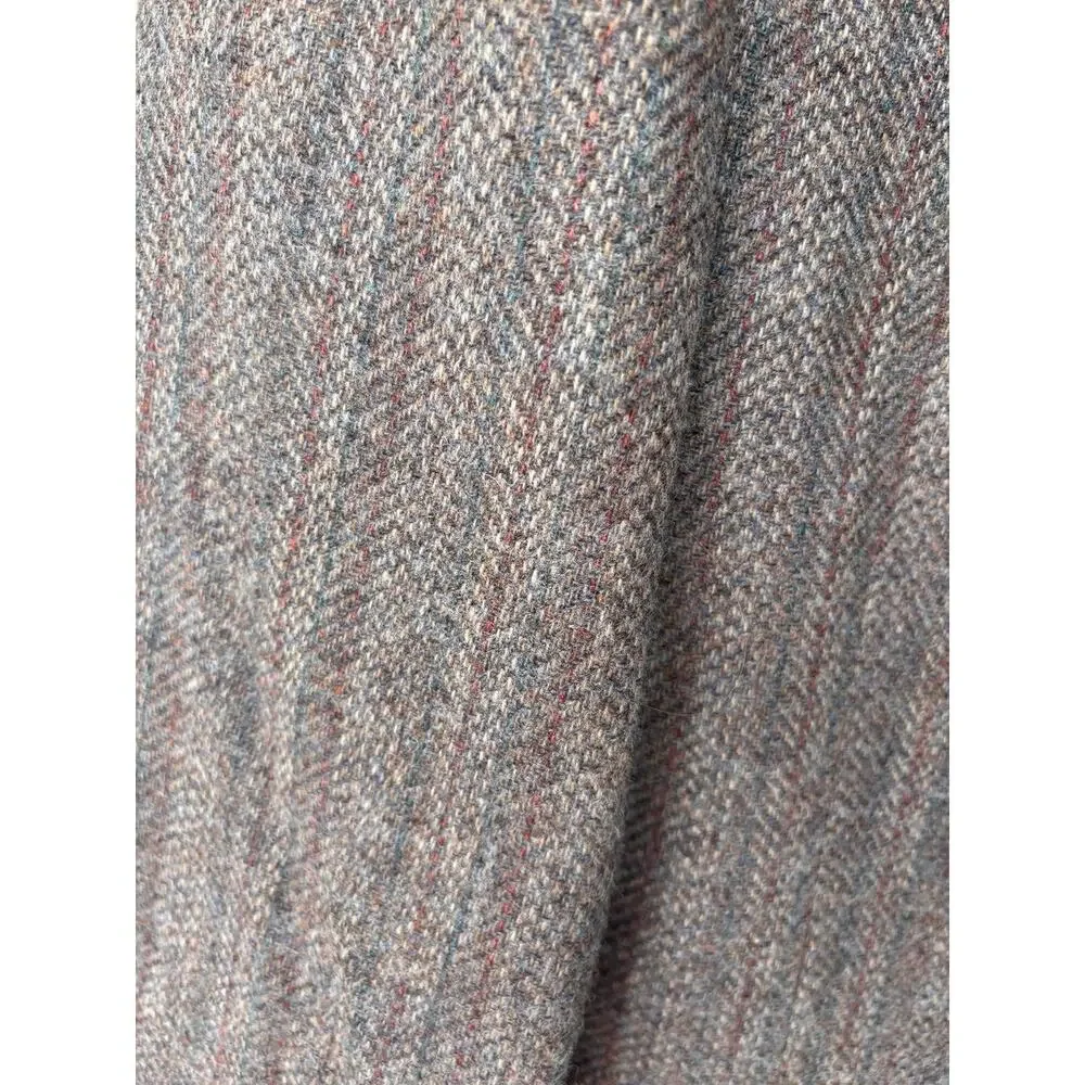 Vtg Farah Designer Herringbone Tweed Blazer Suit Coat Jacket 100% Wool 42R